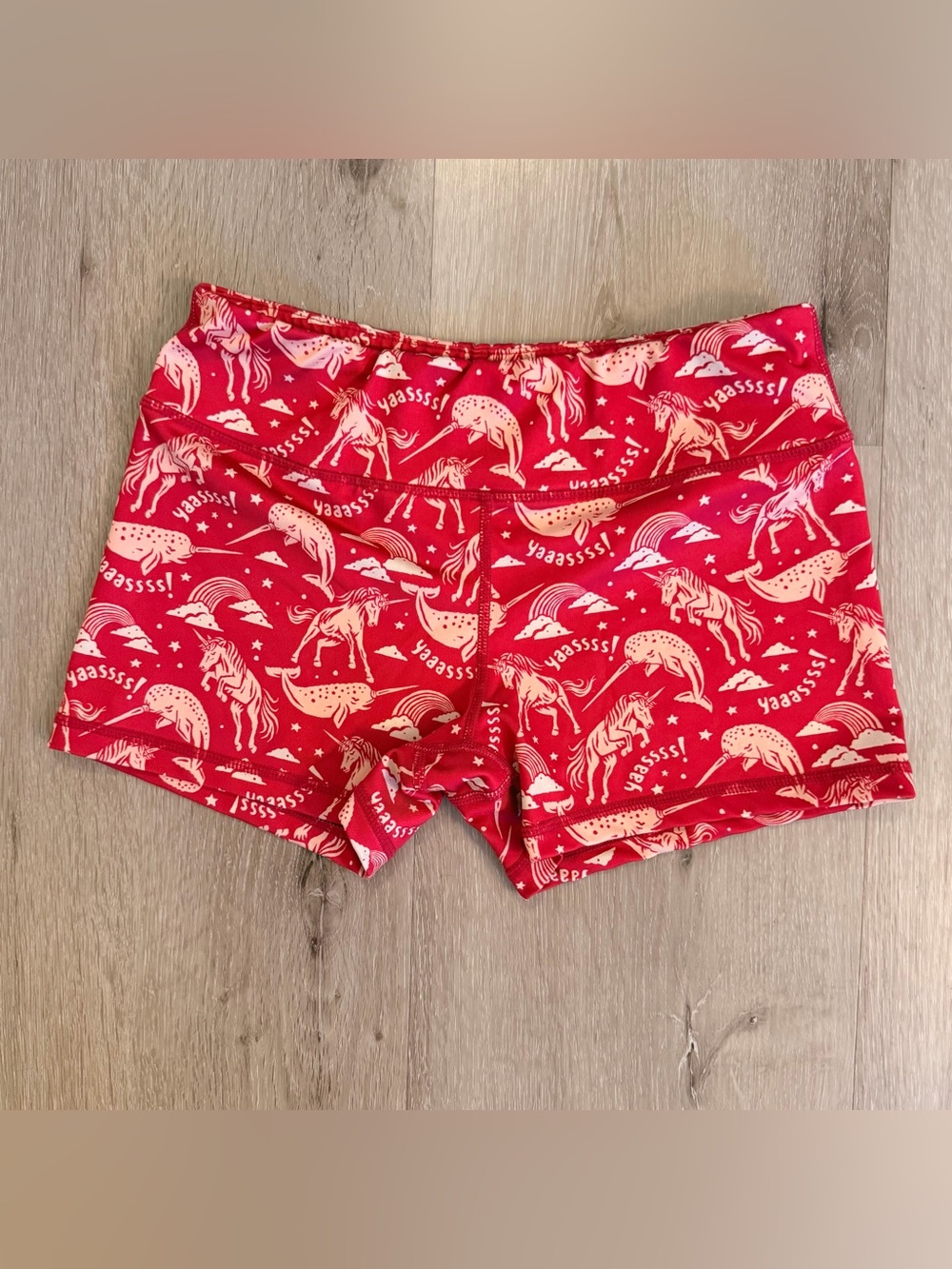 IAB MFG “Yaass!” Unicorn & Narwhal No-Ride Athletic Shorts – Small (6)